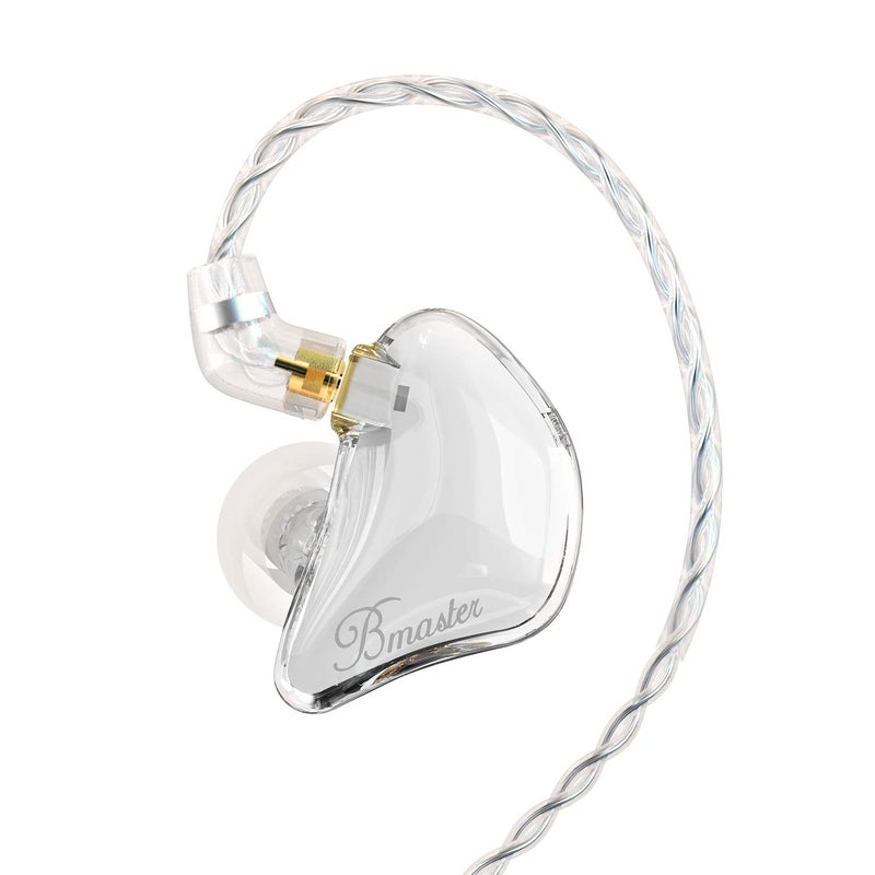 BASN Bmaster Triple Drivers in Ear Monitor Headphone with Two Detachable Cables Fit in Ear Suitable for Audio Engineer, Musician (White) - Image 1